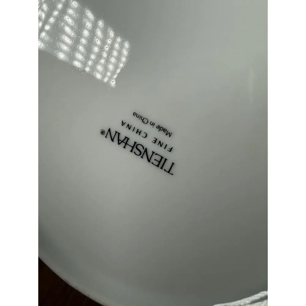 Tienshan Fine China Deck The Halls Serving Bowl Christmas Poinsettia Holiday
